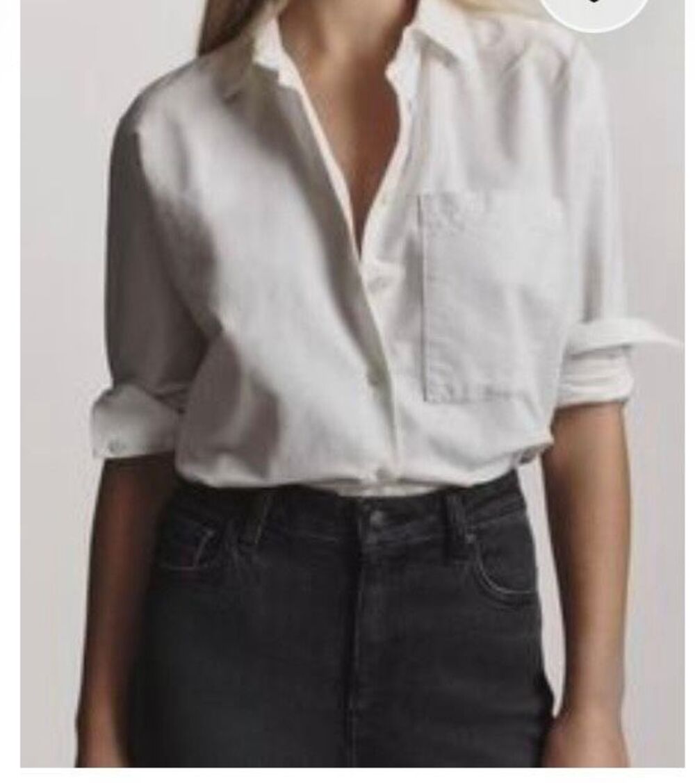 Quince White Organic Cotton Relaxed Fit Oxford Shirt sz XL NWT